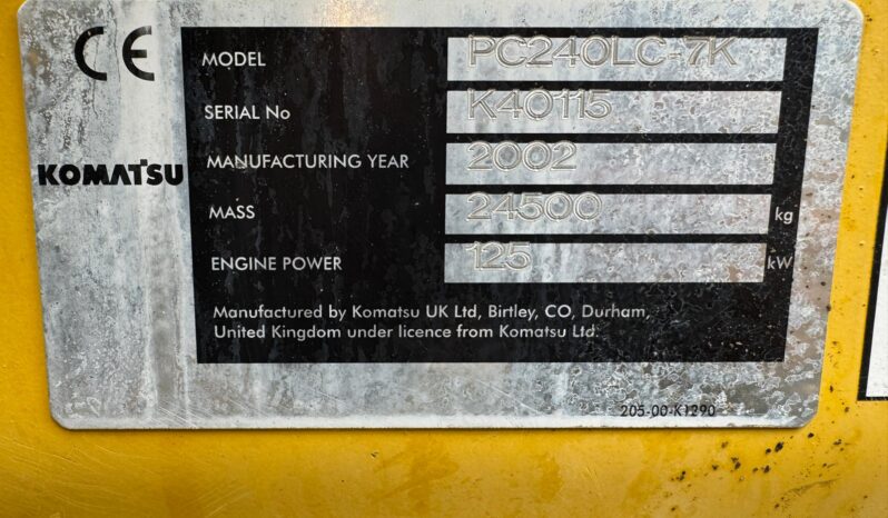 KOMATSU PC240LC-7K full